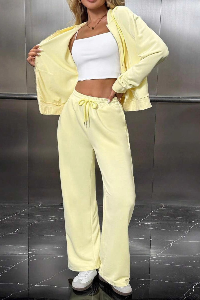 Damen-Zweiteiler aus Fleece für einen bequemen Freizeit-Look