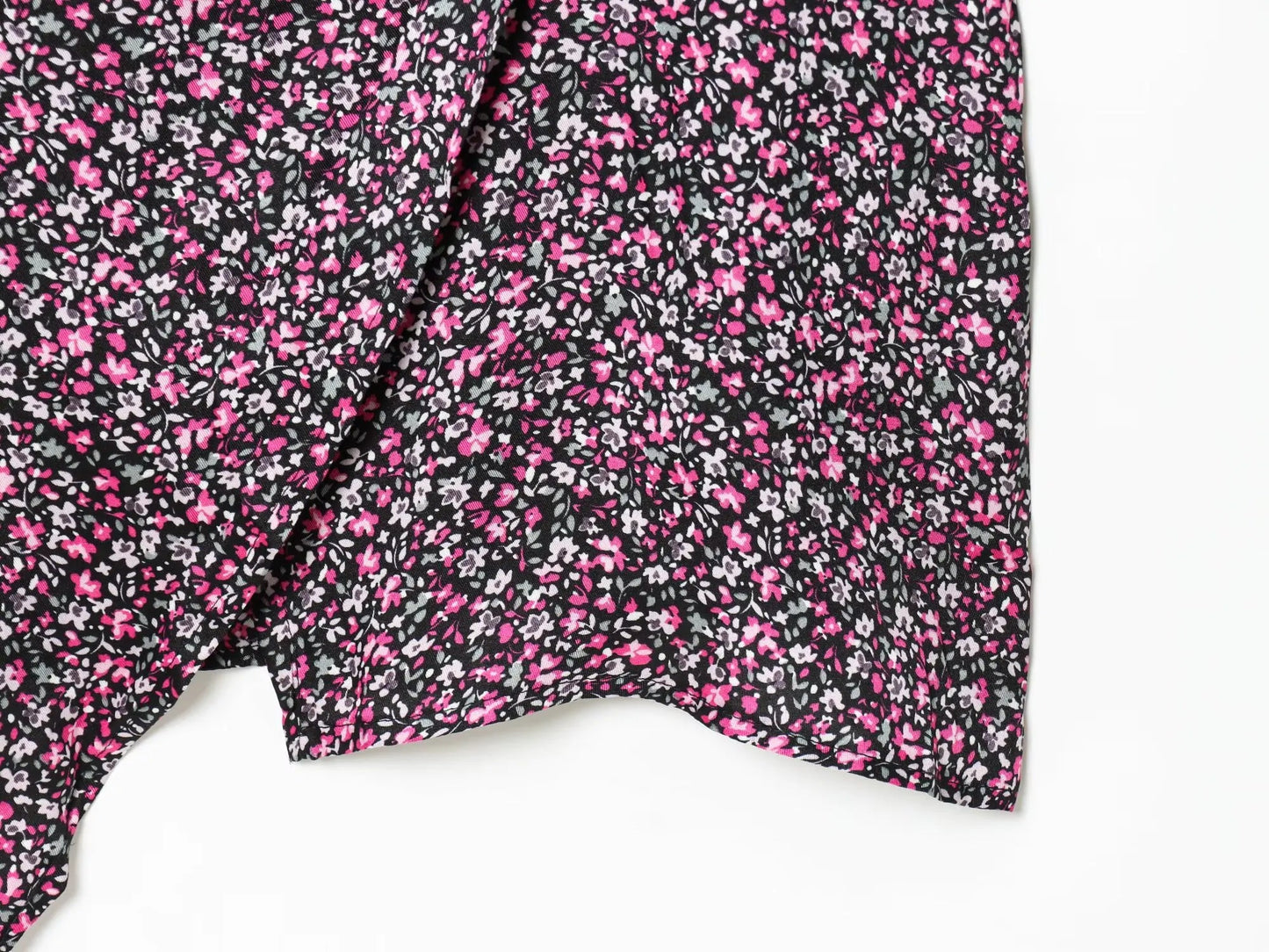 Damen V-Ausschnitt Blumiger Chiffon Unterkleid Ärmelloses Sommerkleid