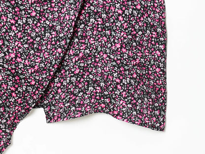 Damen V-Ausschnitt Blumiger Chiffon Unterkleid Ärmelloses Sommerkleid