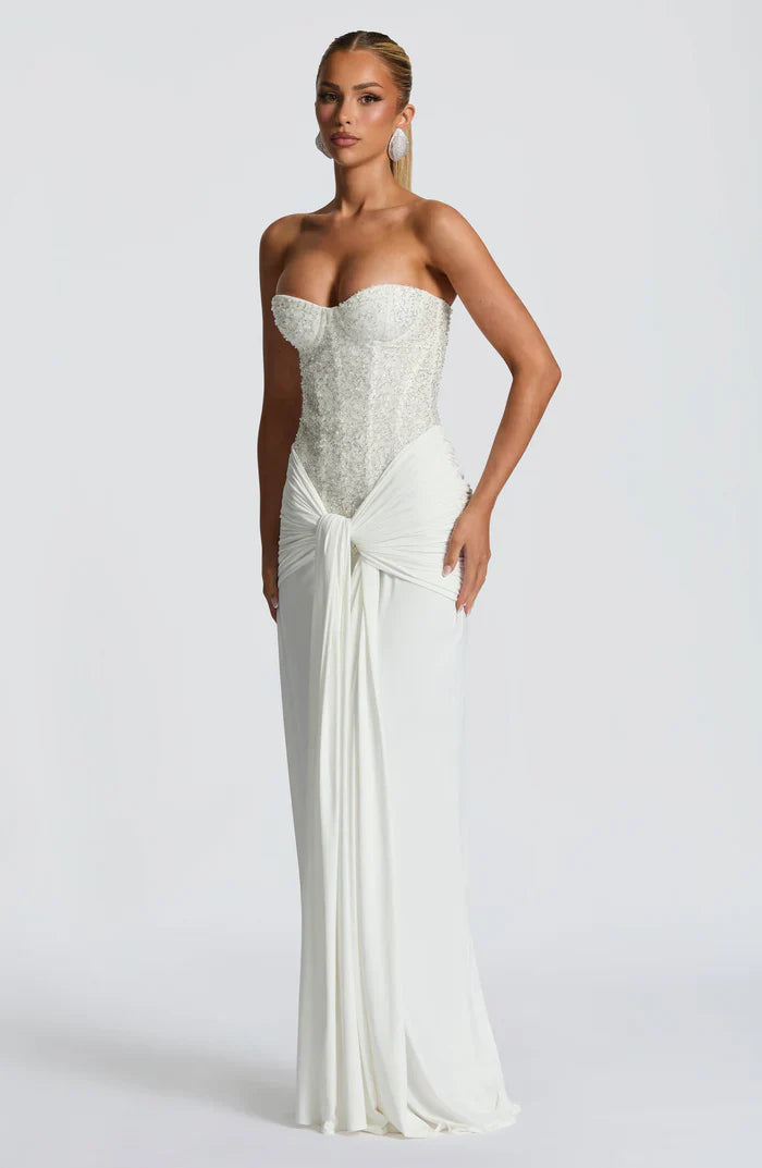 Damen Carina Maxikleid Stilvolles Abendkleid