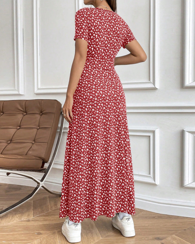 Elegantes bedrucktes Bodycon-Kleid