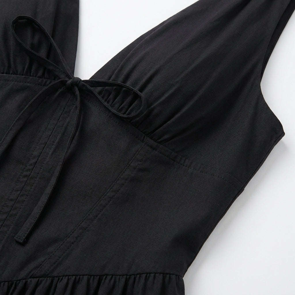 Damen Korsett Midi Sommerkleid