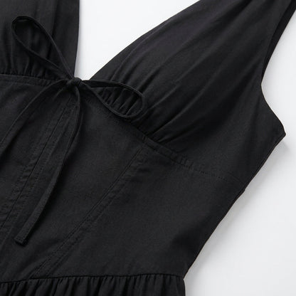 Damen Korsett Midi Sommerkleid