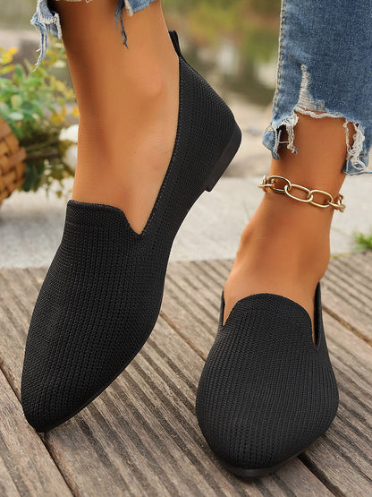Damen Ballerinas unifarben, Detailansicht von Material und Form