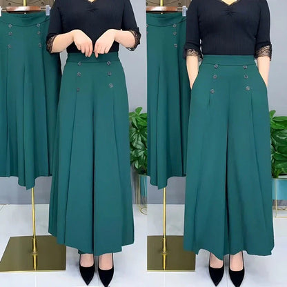 Elegante Wide Leg Hose für Damen mit fliessender Silhouette