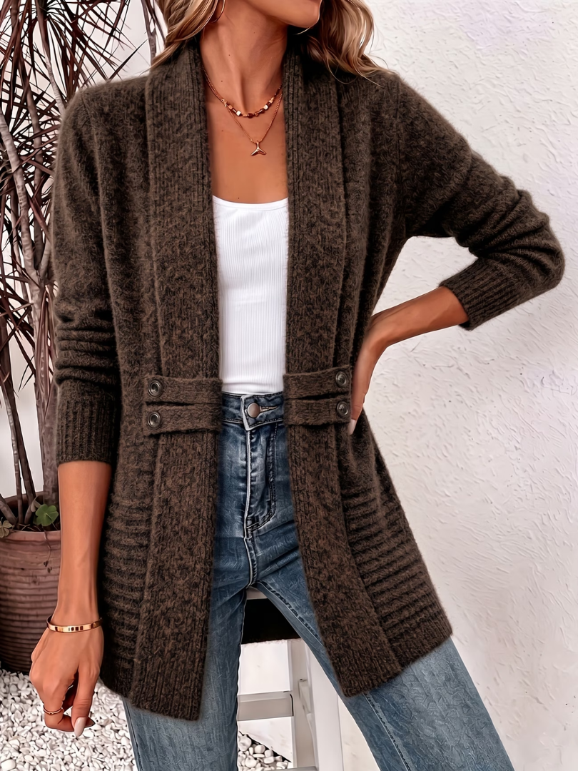 Longline-Strickjacke für Damen als lässige Ergänzung zur Sommergarderobe