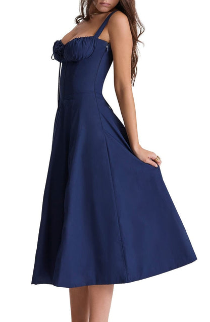 Blumiges Bustier-Midriff-Schnitt-Bodycon-Kleid