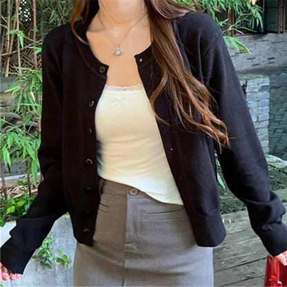 Strickcardigan für Damen mit Knopfleiste vorne