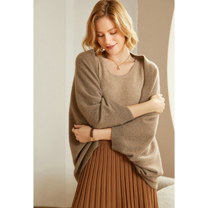 Weicher Merino-Schal mit locker fallendem Drapierschnitt