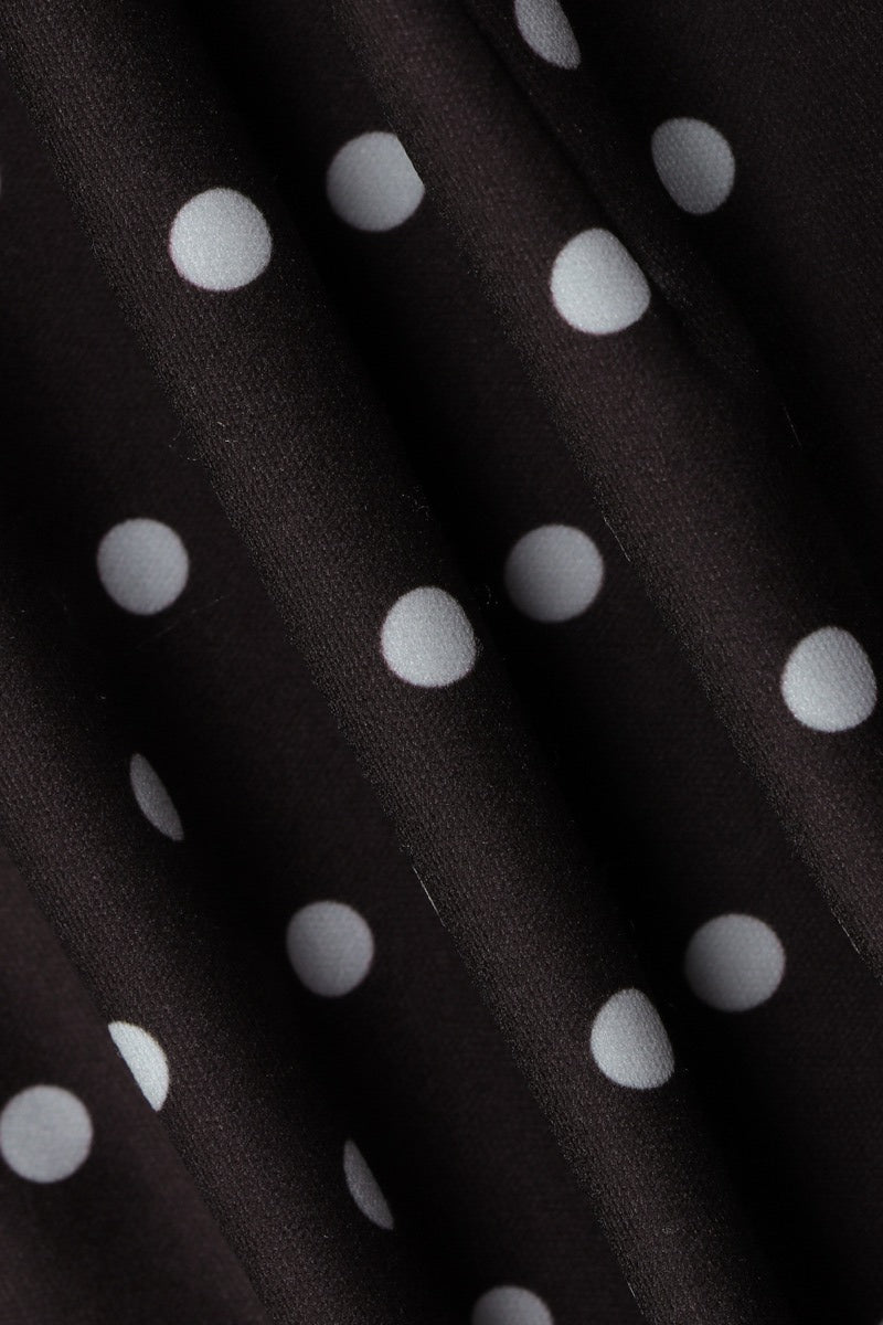 Rückenansicht vom Bodycon Minikleid mit Punkten