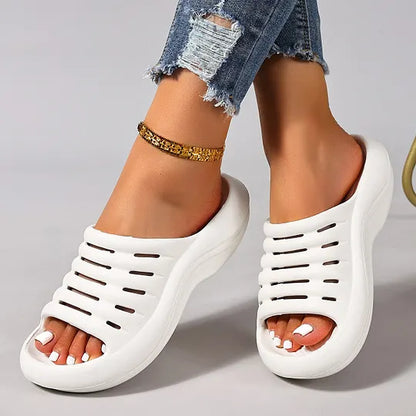 Damen Sandalen mit offener Zehenpartie und dicker Sohle