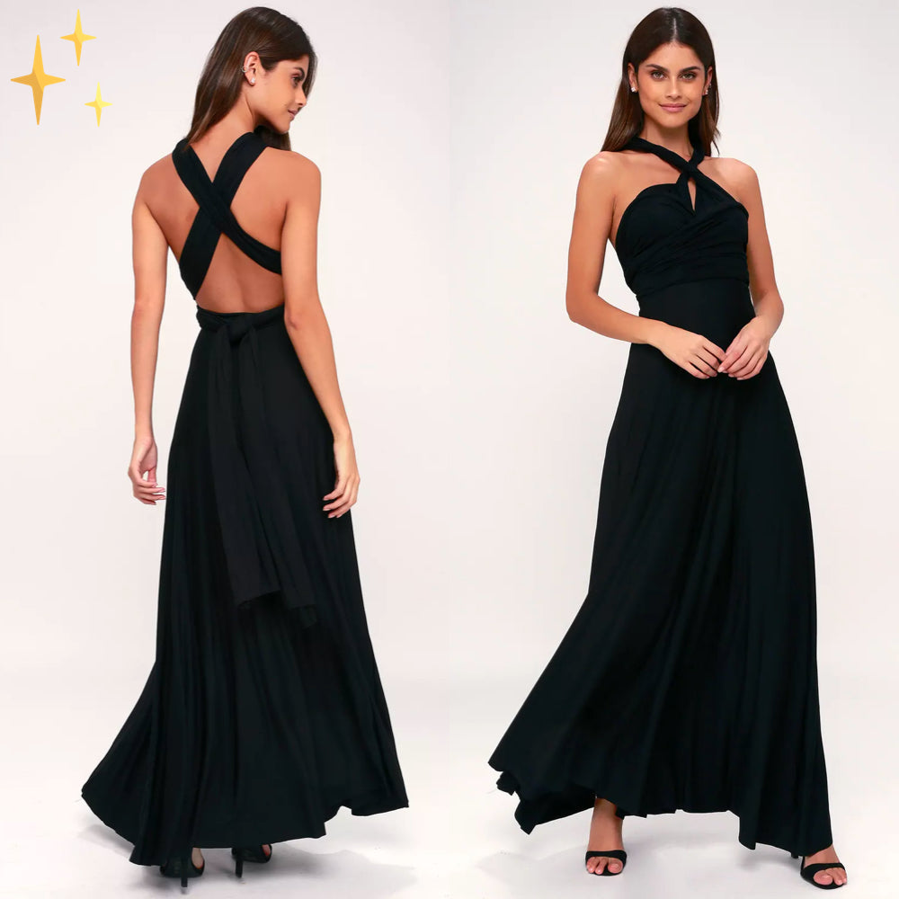Multifunktionales Stretchwickelkleid für Damen