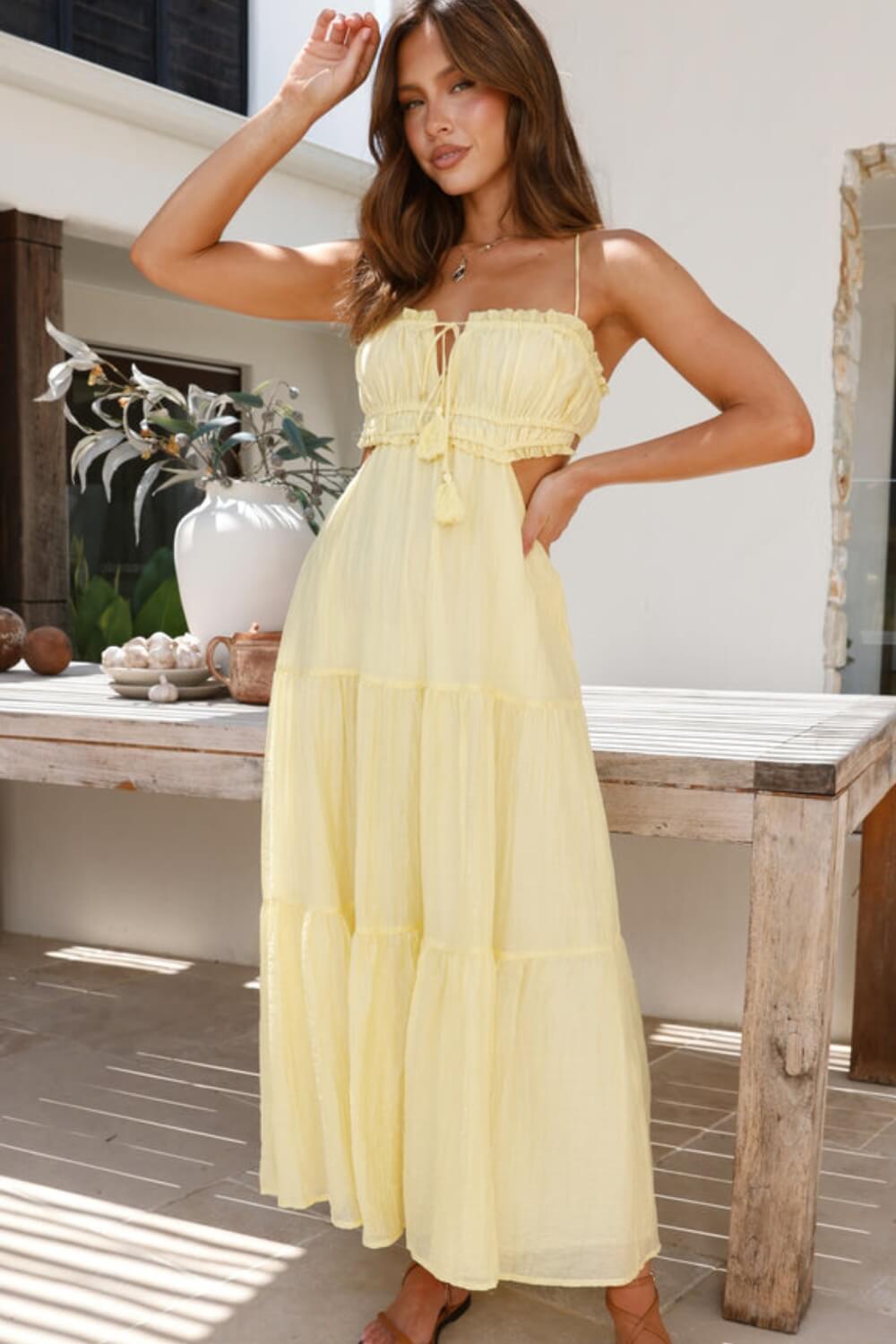 Midikleid aus Chiffon-Baumwollmischung