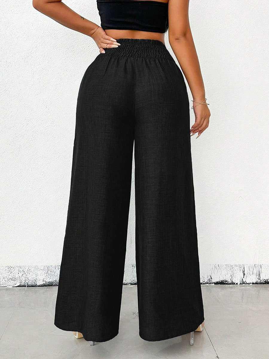 Damen Weite High Waist Hose mit weiter Passform im Detail