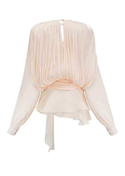 Estelle Champagner Satin Negligékleid
