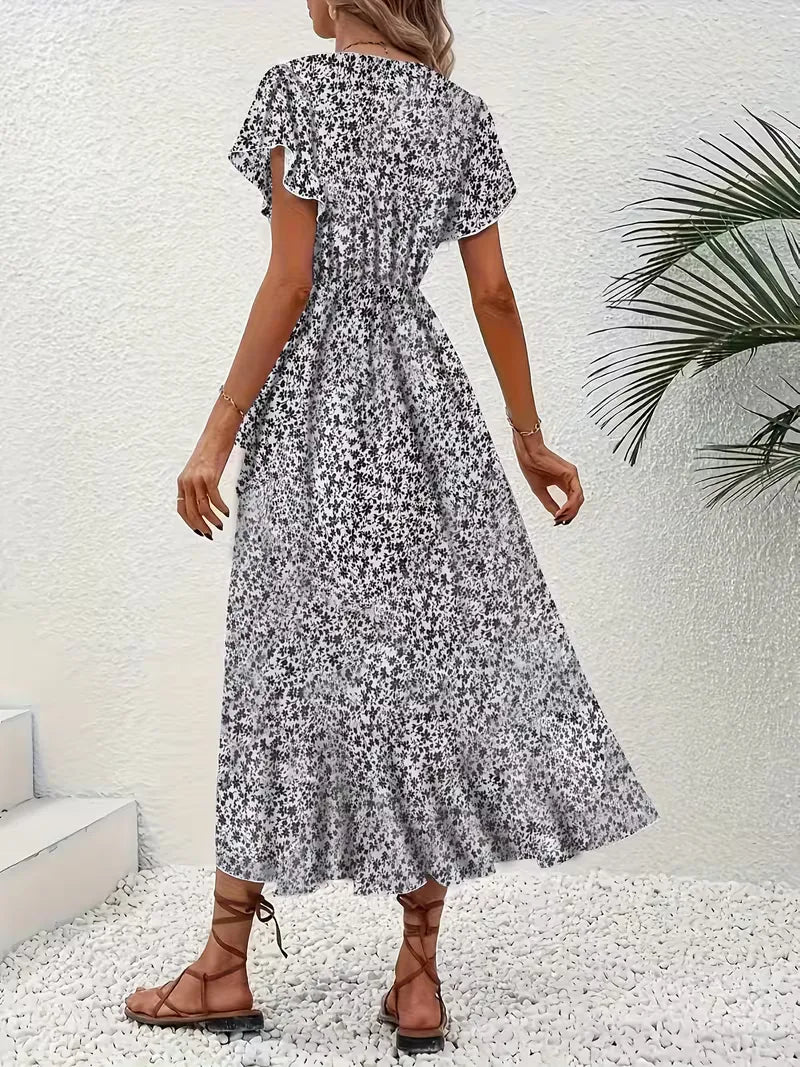 Florales Wickelkleid für Damen