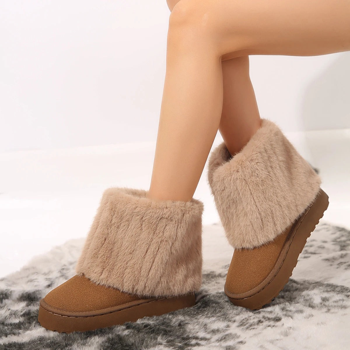 Gemütliche wasserdichte Winter-Schneestiefel für Damen