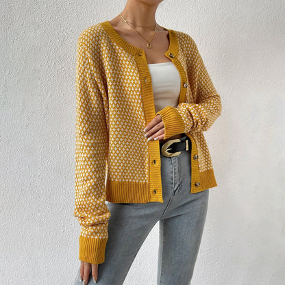 Damen Strick-Cardigan mit Knopfleiste vorne