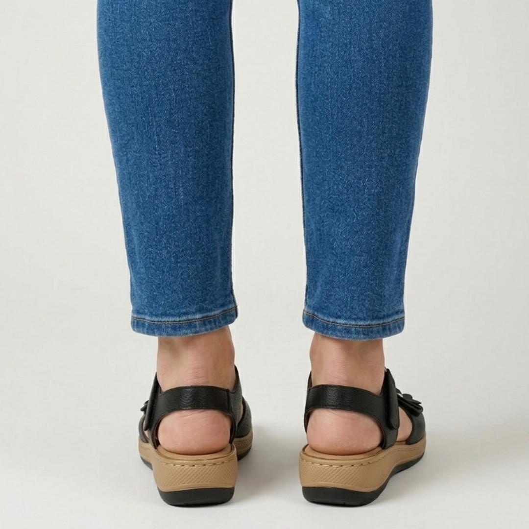 Damen Sandalen mit komfortablem floralem Design