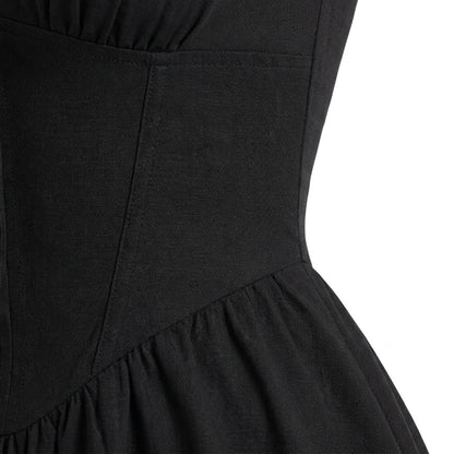 Damen Korsett Midi Sommerkleid
