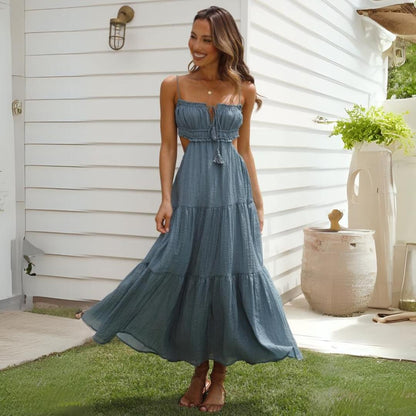 Midikleid aus Chiffon-Baumwollmischung