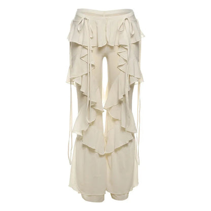 Damen Baumwollnetz Wickelhose Überhose