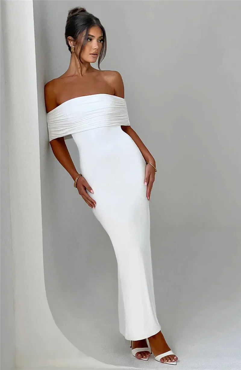 Trägerloses, rückenfreies, sexy Maxikleid