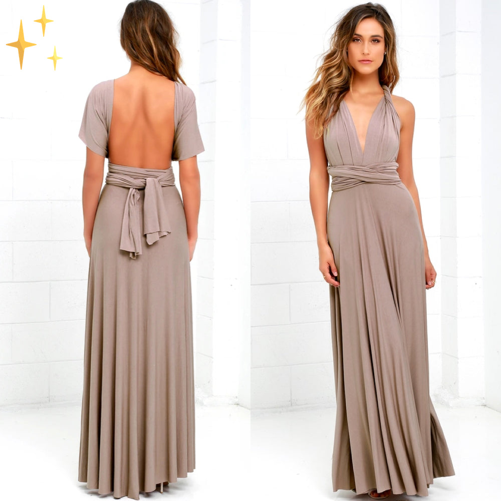 Multifunktionales Stretchwickelkleid für Damen