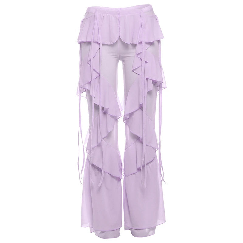 Damen Baumwollnetz Wickelhose Überhose