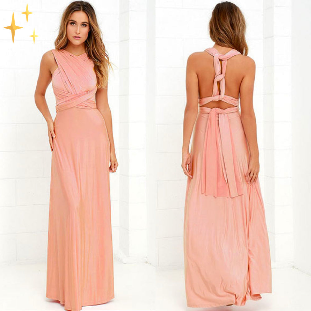 Multifunktionales Stretchwickelkleid für Damen