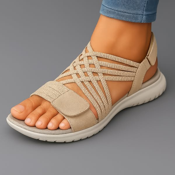 Damen-Sandalen leicht und komfortabel in Detailansicht des Designs