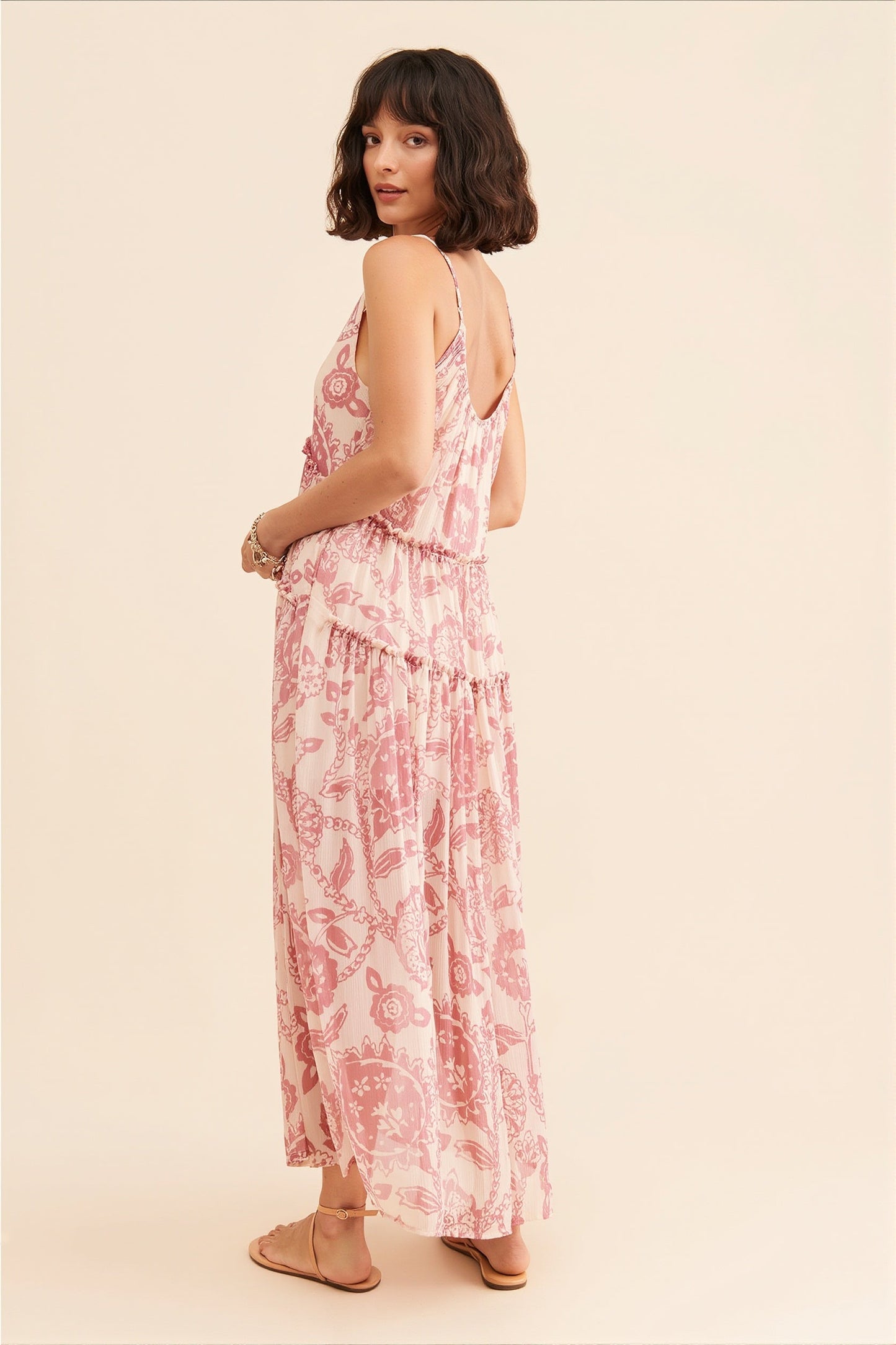 Damen Maxikleid mit Blumenprint als sommerlicher Boho Look