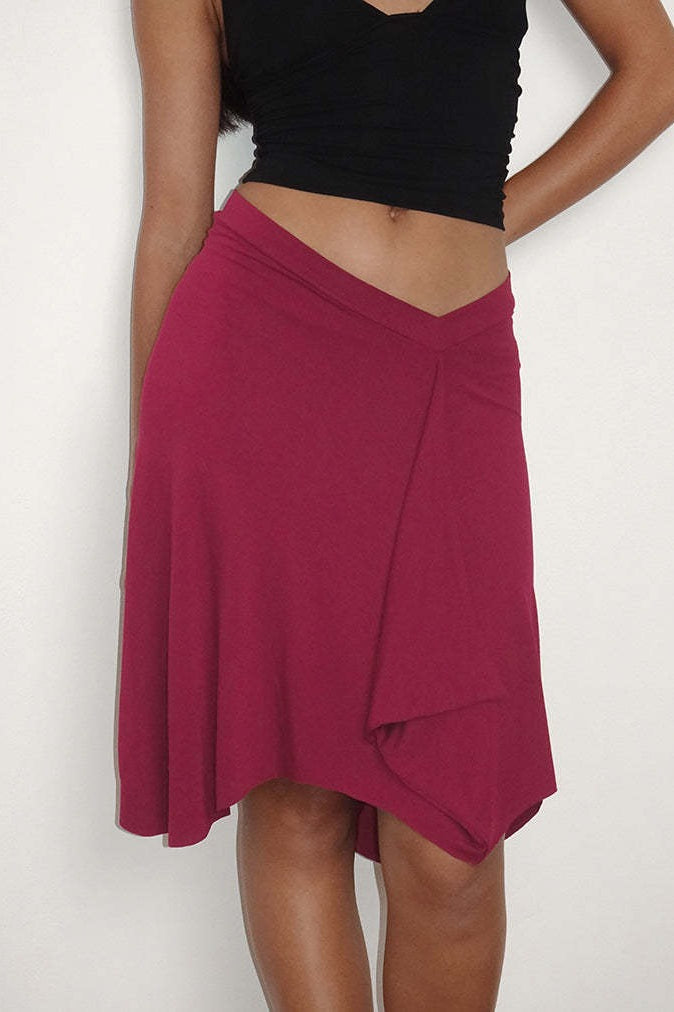 Damen Midirock Mit Karomuster Asymmetrischer Schnitt