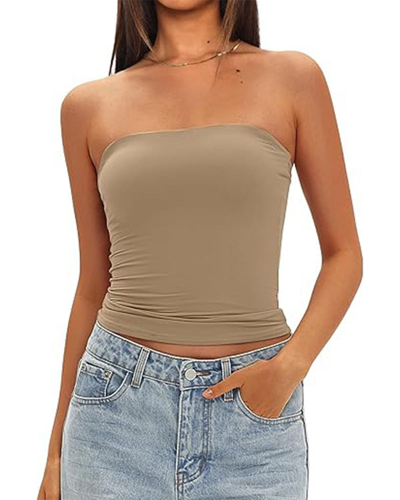 Damen Tanktop schmal geschnitten und ärmellos, Nahaufnahme der Passform