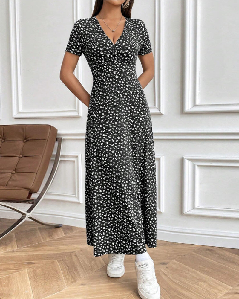 Elegantes bedrucktes Bodycon-Kleid