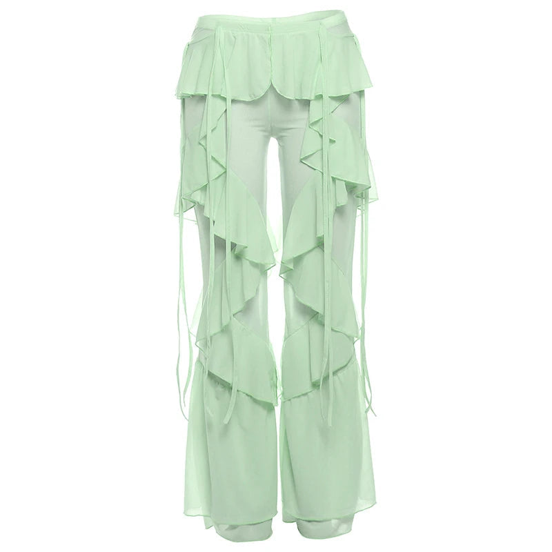 Damen Baumwollnetz Wickelhose Überhose