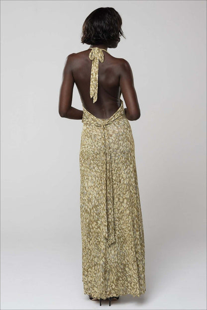 Damen Maxi Kleid mit elegantem Fall und offenem Rücken