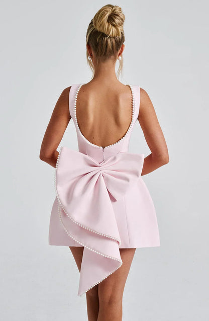 Cocktailkleid für Damen mit Schleifenrücken