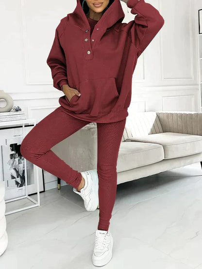 Damen-Loungewear-Set mit lockerem Schnitt für zu Hause