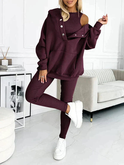 Bequemes Freizeit-Outfit für Damen mit Langarmoberteil