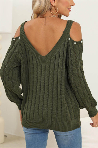 Damen Pullover in lockerer Silhouette mit elegantem Schulterdetail