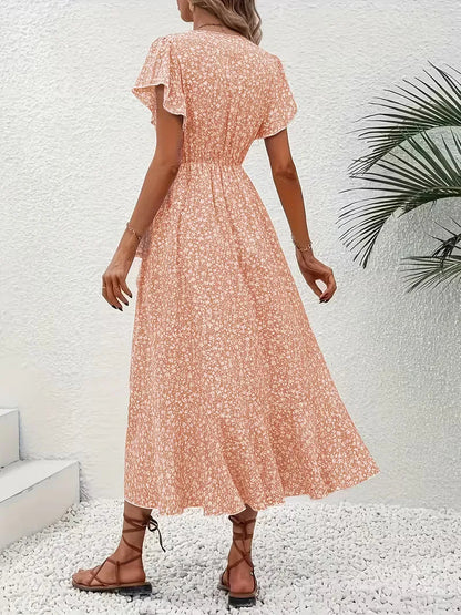 Florales Wickelkleid für Damen