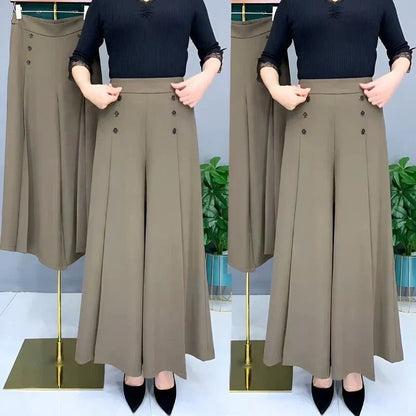 Damen Wide Leg Hose Weit Geschnitten Für Büro Und Alltag