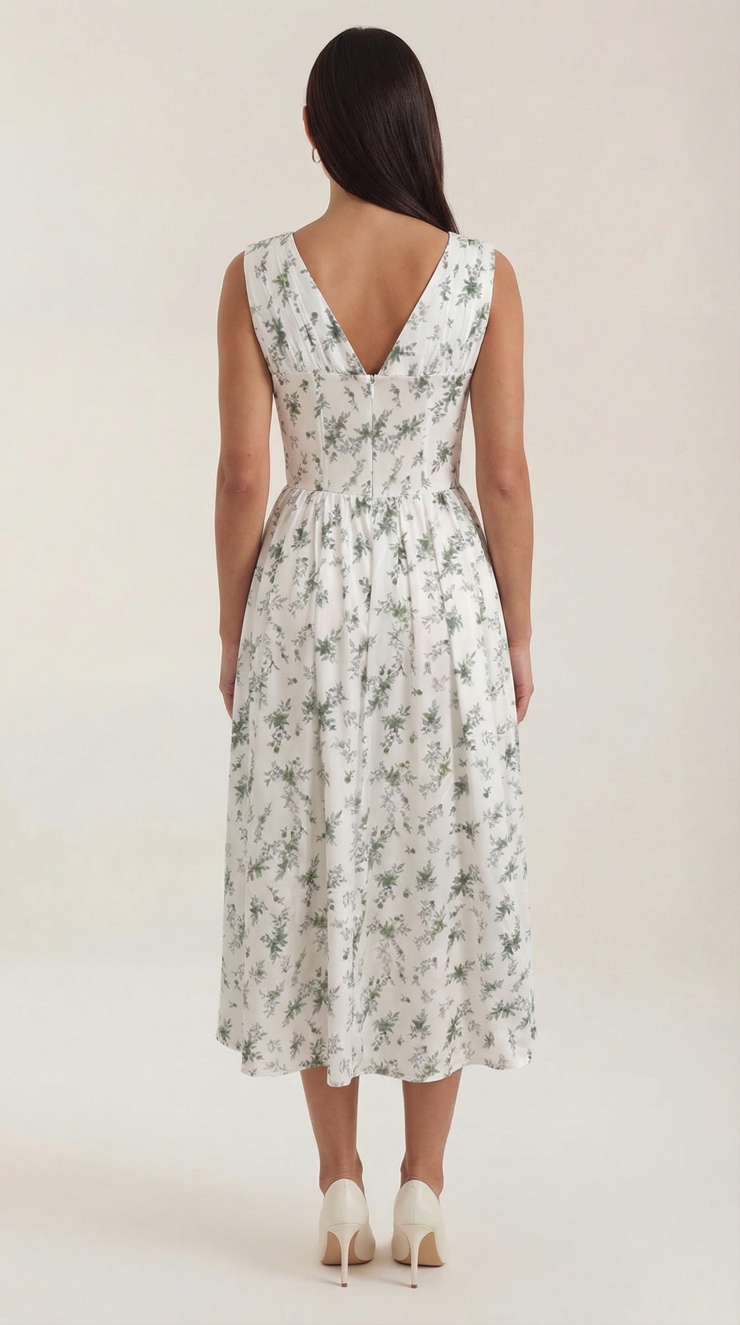 Damen Korsett Midi Sommerkleid