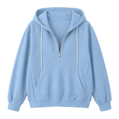 Damen Hoodie Mit Halbzip Regular Fit