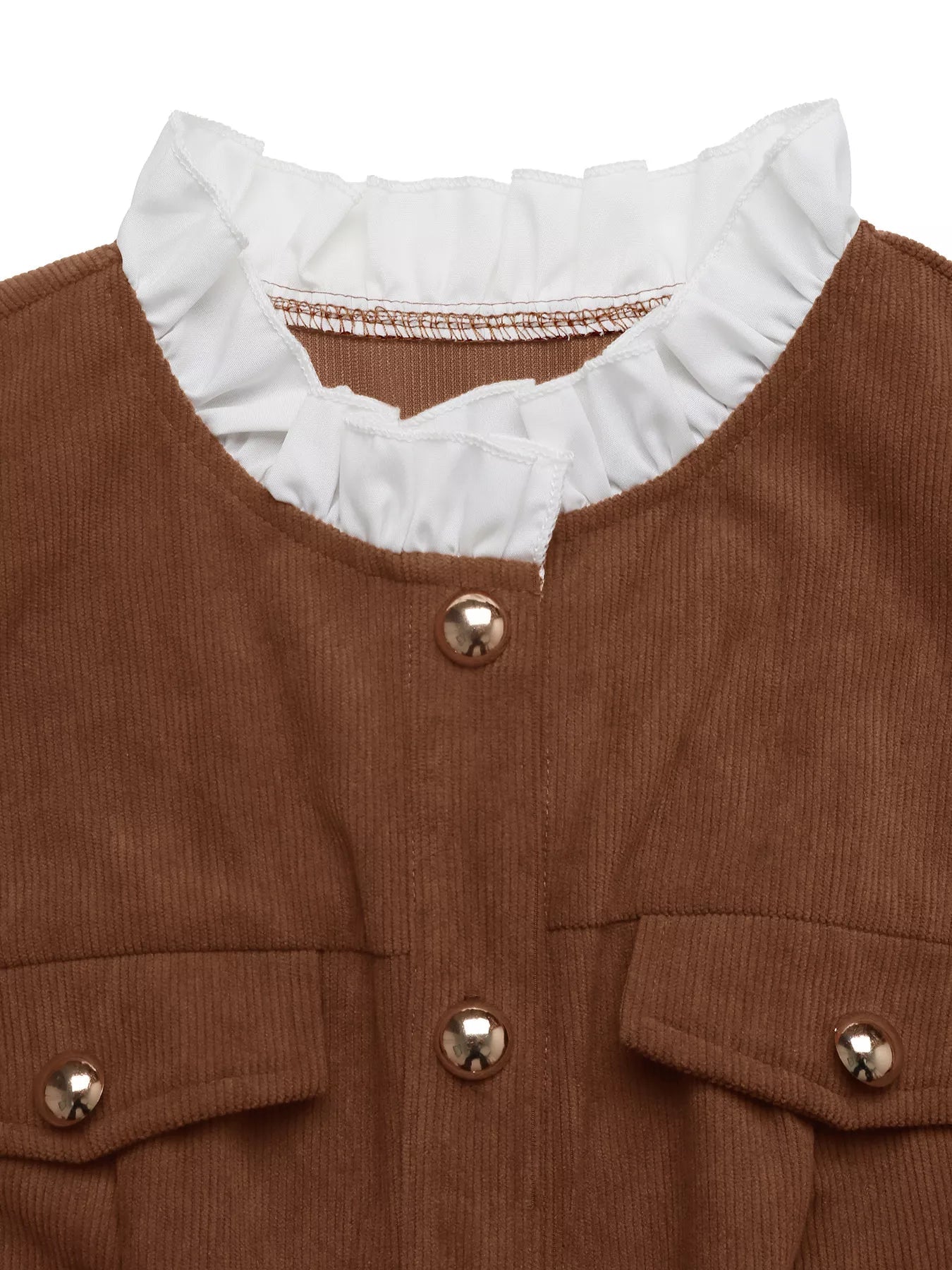 Langarm-Casual-Kleid mit Knopfleiste vorne