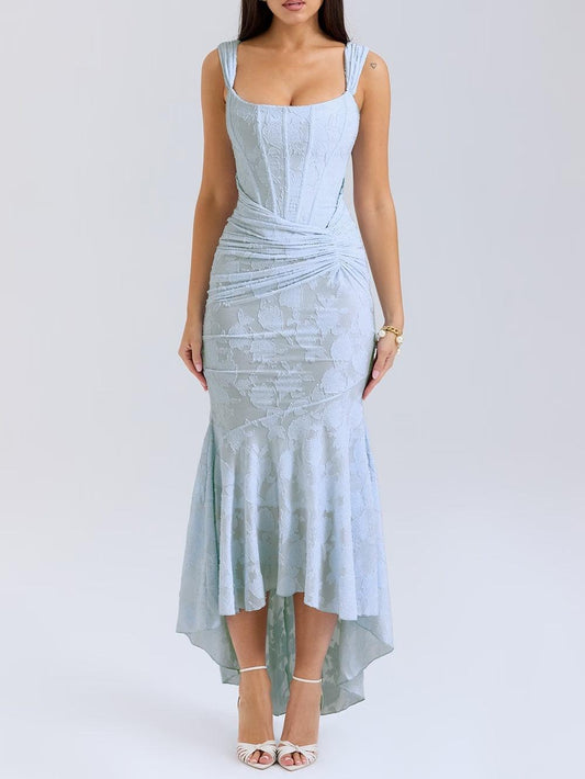 Maxikleid mit Glockenblumenmuster