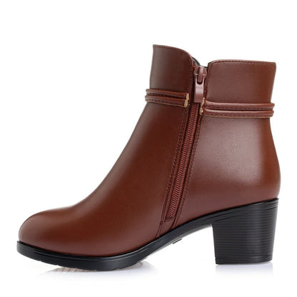 Elegante Fleecegefütterte Stiefeletten mit seitlichem Reißverschlussverschluss