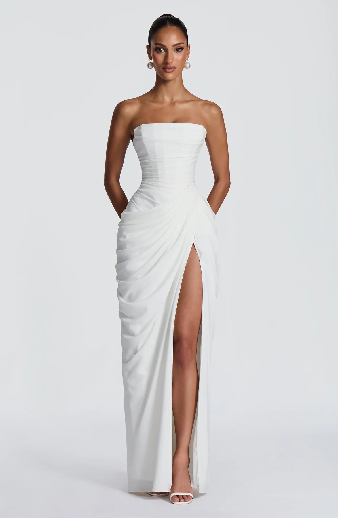Amelia Ärmelloses Maxikleid mit Seitenschlitz