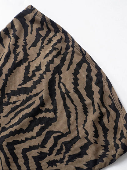 Damen-Maxikleid mit Zebraprint für stilvolle Anlässe und Ferienlooks